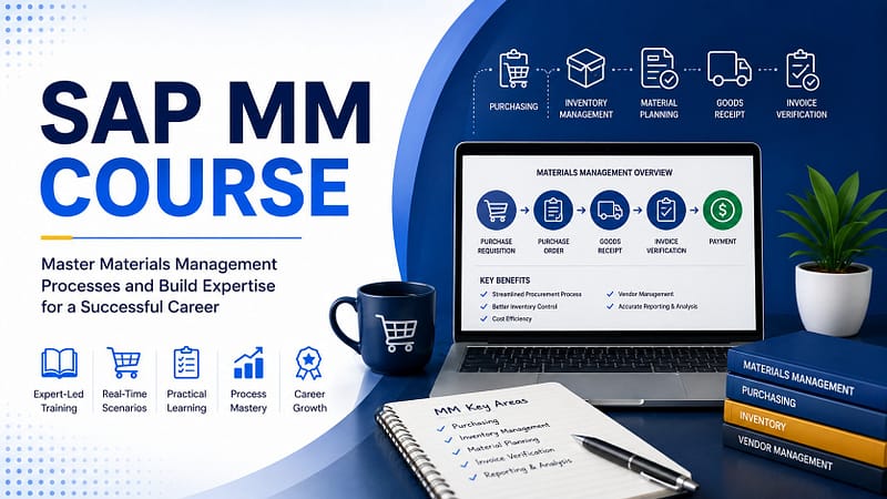 SAP MM Course in BTM Layout Bangalore 2026: Fees, Salary, Career & Why ERP Class is #1 Gain practical expertise in procurement, inventory management, and supply chain processes with this industry-focused SAP MM Course.